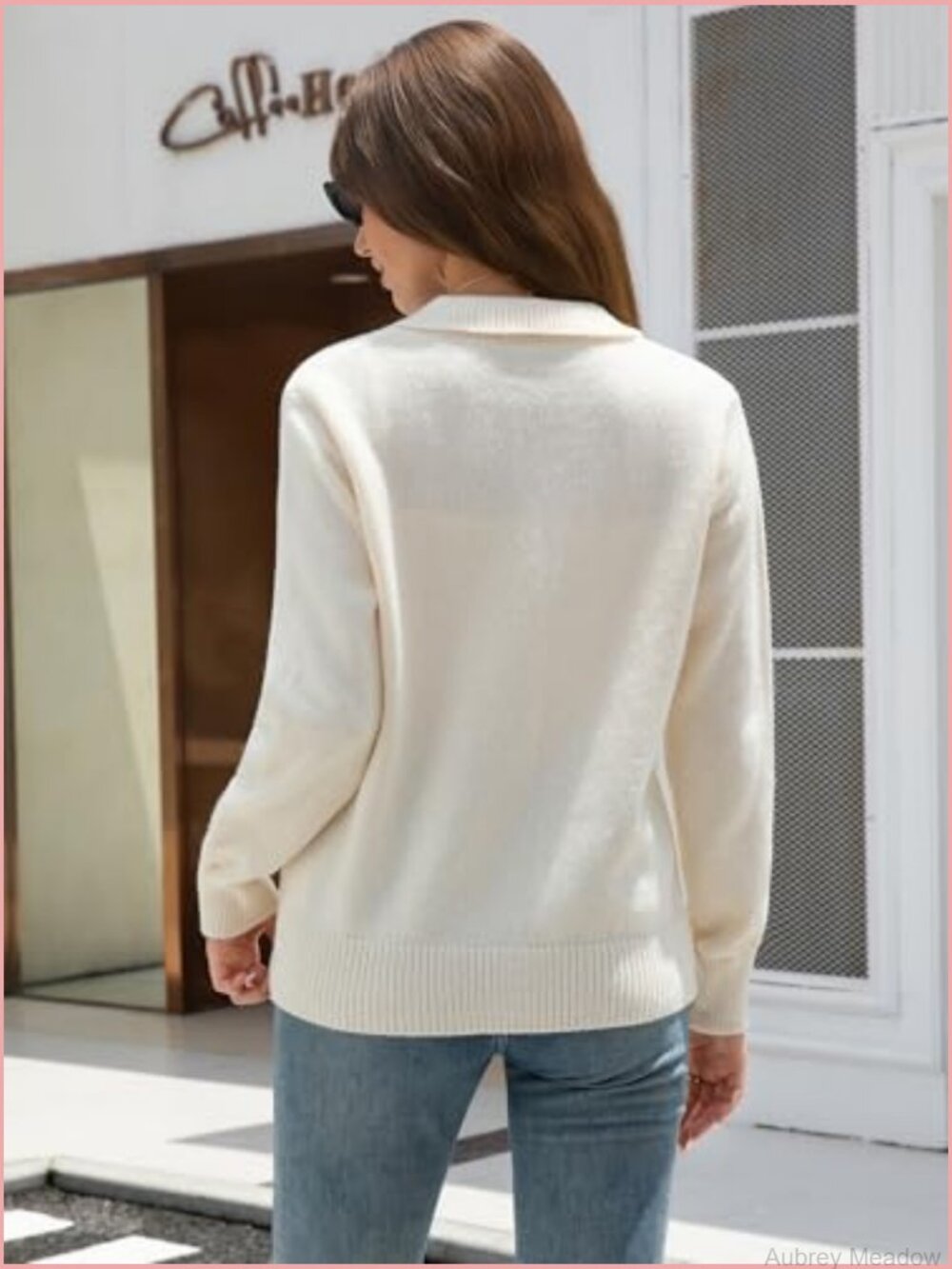 Button Down Long Sleeve Loose Fit Knit Cardigan Sweater - Picture 2 of 7
